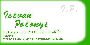 istvan polonyi business card
