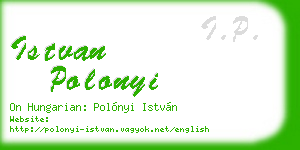 istvan polonyi business card